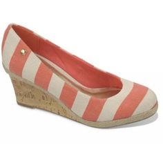 New; Have Never Been Worn. Do Have 2 Areas That Need To Be Wiped Clean From Storage. Pictured. Women’s Size 7.5 Espadrille Lining; Cork Wedge; Canvas Upper With Coral And Cream/Beige Stripe Print Comfy Insole Casual Orange Slip-on Heels, Orange Slip-on Wedge Sandals For Summer, Orange Synthetic Wedge Sandals For Spring, Orange Slip-on Wedge Sandals For Beach, Orange Slip-on Wedge Sandals For Spring, Orange Slip-on Heels For The Beach, Orange Slip-on Heels For Beach, Casual Orange Synthetic Wedge Sandals, Orange Synthetic Wedge Sandals With Round Toe