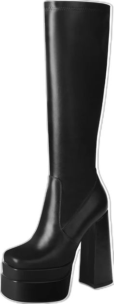 Platform Knee High Boots, High Boots For Women, Gogo Boots, How To Stretch Boots, Boots For Women, Chunky Heel, Chunky Heels, High Boots, Knee High Boots