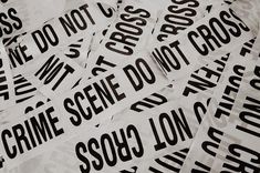 some black and white stickers that say do not cross