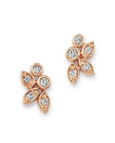 Bloomingdale's - Diamond Petal Stud Earrings in 14K Rose Gold, 0.15 ct. t.w. - 100% Exclusive Rose Gold Diamond Earrings With Rose Cut, Fine Jewelry Rose Gold Diamond Earrings With Rose Cut, Delicate Rose Gold Diamond Earrings For Anniversary, Rose Gold Rose Cut Diamond Earrings, Anniversary Rose Cut Diamond Earrings In Rose Gold, Elegant Rose Gold Diamond Earrings With Rose Cut, Delicate Rose Gold Diamond Earrings, Elegant Rose Gold Rose Cut Diamond Earrings, Anniversary Rose Gold Rose Cut Diamond Earrings