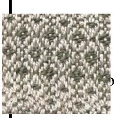 an image of the side of a knitted fabric with two different stitches on it