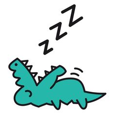 an image of a cartoon dinosaur sleeping