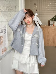 Fabric: cotton Hooded Cotton Outerwear For Spring, Trendy Spring Cotton Hoodie, Fitted Cotton Hoodie With Pockets, Fitted Cotton Hoodie For Spring, Trendy Fitted Cotton Outerwear, Fitted Cotton Hoodie For Fall, Fitted Gray Cotton Outerwear, Your Adorable, Angel Cat