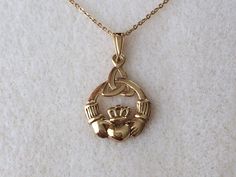 18ct Gold over Sterling Silver Celtic Claddagh Pendant Necklace pendant 16mm wide pendant drop 28mm material: 18ct Gold over Sterling Silver. Amy Walker, Claddagh Necklace, Celtic Jewelry, Star Necklace, Necklace Gold, Necklace Pendant, Lovely Gift, Pendant Necklaces, Silver Fashion