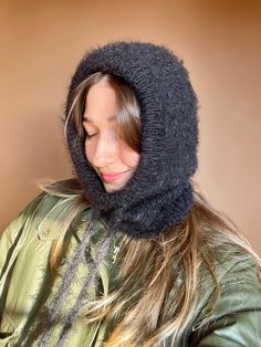 -Hand Knit Balaclava, Warm Cozy Balaclava With Tie, Handmade Soft Balaclava, Unisex Warm Hat, Colorful Balaclava, Snow Ski Mask  - Warm Winter Hat - Ready to Ship Balaclava - Completely Hand-knitted  - It is recommended to wash at 30 degrees or just hand wash with cold water. - After we ship your product, we give you a tag number. This number is updated within the first 24 hours. Then you can follow the updates by clicking on it. Welcome to Bhava's 🌻 Here you will find tops, skirts, shirts, dre One Size Full Face Balaclava For Fall, Fitted Casual Balaclava For Fall, Casual Balaclava For Fall, Casual Solid Balaclava For Fall, Casual Solid Color Balaclava For Fall, Fall Full Face Balaclava One Size, Winter Knitted Black Bonnet, Black Knitted Winter Bonnet, Winter Black Knitted Bonnet