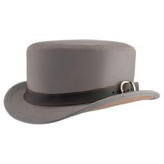 This band features a very subtle flare, with the center of attention being an understated yet ornate buckle asymmetrically placed on the left side of the crown. **Please note this is the hatband only** Elegant Leather Fedora, Leather Hat Bands With Flat Crown For Formal Occasions, Classic Leather Top Hat With Wide Brim, Adjustable Leather Fedora For Formal Occasions, Adjustable Leather Hats For Formal Occasions, Formal Adjustable Leather Fedora, Elegant Leather Hat With Short Brim, Elegant Short Brim Leather Hat, Formal Leather Brimmed Hat Bands