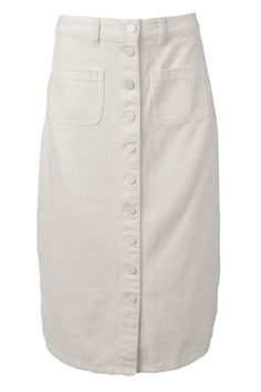 The Emma Denim Skirt in White is a versatile and stylish addition to any wardrobe. This midi-length skirt features a pencil fit and functional pockets, making it both fashionable and practical. With its white denim base and functional buttons down the front, this skirt is the perfect choice for any and every occasion. Available in sizes 00, 0, 2, 4, 6, 8, 10, 12, 14, 16, 16W, 18W, 20W, 22W, 24W, 26W, 28W, 30W, 32W, + 34W!! white denim skirt, denim skirt, plus size fashion, spring style, spring Summer Midi-length Denim Skirt With Pockets, Summer Denim Midi Skirt With Pockets, Summer Midi Length Denim Skirt With Pockets, White Fitted Cotton Cargo Skirt, Fitted White Cotton Cargo Skirt, Casual Midi Length Denim Skirt With Pockets, Casual Midi Denim Skirt With Pockets, White Fitted Cargo Skirt With Pockets, Midi Length Denim Skirt With Pockets For Spring