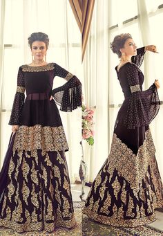 Eid Special Dresses, Georgette Palazzo, Orang India, Boutique Style Dresses, Sharara Designs, Icon Fashion, Long Suit, Bollywood Party, Gaun Fashion