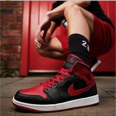 Air Jordan 1 Mid 'Alternate Bred' Sneakers New . New Without Box . Size 10 . Dq8426-060 . Black Fire Red White. Chicago Bulls . Air Jordans Bred Toe, Red And Black Jordan 1 Shoes, Air Jordan 1 Low Red, Jordan 1 Low Red, Nike Shoes Air, Black Fire, Air Jordan 1 Low, Jordan 1 Low, Air Jordan 1 Mid