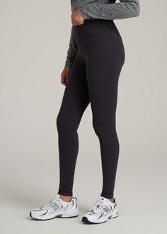 About Our Leggings for Tall Women When it's time to run errands on those chillier days, why not reach for these fleece leggings? With soft fleece on the inside and a casual look on the outside, they'll keep you warm and comfortable during the colder months. Our women's tall leggings are designed for those 5'9 - 6'6 and feature an extended length. Made from polyester and spandex, they offer the perfect amount of stretch to see you through your day. Plus, these tall leggings are also extremely bre Time To Run, Scrubs Dress, Tall Leggings, Athleisure Summer, Cozy Sleepwear, Storm Grey, Fleece Leggings, Summer Lookbook, Sports Blazer