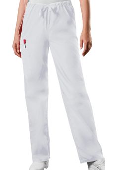 PRICES MAY VARY. Adjustable drawstring waist Cargo pocket White Pants Men, White Scrubs, Cherokee Woman, Medical Outfit, Safety Clothing, Womens Scrubs, Stretchy Pants, New Pant, Work Wear Women