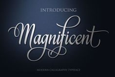 Magnificent from FontBundles.net | Font bundles, Script, Branding design . #Business_Logo #Font_With_Tails #Handwritten_Lettering #Cursive_Calligraphy