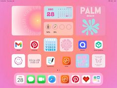 an image of the palm beach app on a macbook pro with icons and text