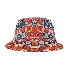 First, it protected fishermen from rain in the 1900s. Now, the bucket hat is making its comeback. Make it a part of your wardrobe! Check out our other apparel and home items that match this print - https://btdubsdesigns.etsy.com and https://btdubshome.etsy.com Here are the deets for our BTDubs bucket hats:  - Material: 100% polyester - Available in 2 sizes - Sewn-in label - Made in USA Retro Wide Brim Bucket Hat For Outdoor, Retro Bucket Hat For Outdoor, Retro Bucket Hat With Curved Brim For Festivals, Retro Festival Bucket Hat With Curved Brim, Retro Outdoor Bucket Hat, Retro Bucket Hat For Festival, Retro Curved Brim Bucket Hat For Festivals, Vintage Wide Brim Bucket Hat For Outdoor, Retro Orange Bucket Hat