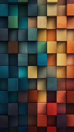 an abstract background made up of wooden blocks