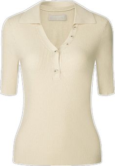 Cream Ribbed V-neck Knit Top, Beige Ribbed V-neck Top, Beige V-neck Pointelle Knit Top, Elegant V-neck Knit Blouse, Elegant Cream Knit Top, Cream Fine Knit V-neck Top, Solid Color Fitted V-neck Knit Top, Fitted Solid V-neck Knit Top, Classic Beige Pointelle Knit Tops