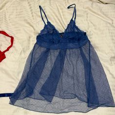 Gifted. Never Worn Blue Fitted Sheer Sleepwear, Blue Sheer Fitted Sleepwear, Fitted Blue Sheer Sleepwear, Fitted Sheer Blue Sleepwear, Blue Sleeveless Lace Sleepwear, Blue Sheer Lace Sleepwear, Blue Lace Sleeveless Sleepwear, Coquette Blue Summer Sleepwear, Fitted Blue Coquette Sleepwear