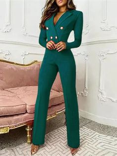 Black Jumpsuit Outfit, Slim Jumpsuit, Suit Jumpsuit, Solid Jumpsuit, Slim Suit, Fitted Jumpsuit, Jumpsuit Elegant, Green Jumpsuit, Jumpsuit Outfit