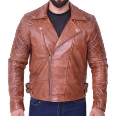 Frisco Quilted Asymmetrical Brown Motorcycle Leather Jacket Horses Brown, Brown Motorcycle, Mens Leather Jacket, Motorcycle Vintage, Texas Cowboys, Motorcycle Leather Jacket, Mens Black Jacket, Man Quilt, Men's Leather Jacket