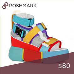 Women's Chunky Multicolor Sandals. Multiple Sizes. Women's Chunky Multicolored Sandals. Sizes 5.5, 6, 6.5, 7, 7.5, 8, 8.5, 9, and 10. New in box. Great quality. Anthony Wang Shoes Sandals Sporty Open Toe Wedge Sandals For Summer, Sporty Open-toe Wedge Sandals For Summer, Chunky Platform Sandals For Spring Streetwear, Summer Platform Sandals For Streetwear, Spring Platform Sandals For Streetwear, Sporty Platform Sandals For Spring, Summer Streetwear Platform Sandals, Sporty Multicolor Sandals For Summer, Modern Sandals For Spring Streetwear