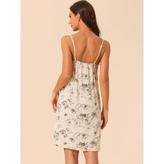 This sweet floral nightdress decor with lace trim at the neckline, v neck, loose fit and knee length, which can give you a lovely and cozy sleepwear experience, and keep you nice and comfortable all night. Made of soft strechy fabric, lovely lace decor, this nightgown for women is soft, lightweight, breathable, and comfortable to wear. This nightgown is v-neck and adjustable strap, help to create a cute and lovely look, makes you more charming. It can also be a perfect gift for lady as loungewea Summer Vacation Nightgown With Lace Trim, Summer Nightgown With Spaghetti Straps And Lace Trim, Summer Lace Trim Nightgown For Loungewear, Summer Nightgown With Lace Trim For Loungewear, Summer Vacation Sleepwear With Lace Trim, Sleeveless Lace Trim Nightgown For Vacation, Feminine Sleeveless Slip Dress For Bedtime, Summer Camisole Nightgown With Lace Trim, Sleeveless Lace Trim Slip Dress For Loungewear