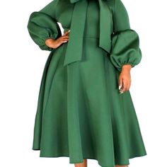 Forest Green Flourish Dressplus Size Only 2xl 14/16and 3xl 16/18 Church Attire, Forest Green, Colorful Dresses, Long Sleeve Dress, Forest, Womens Dresses, Long Sleeve, Green, Dresses