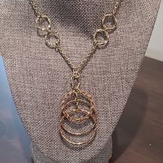 Gold Tone 16" With A 2.5" Extender. Elegant Round Necklaces With Metal Ring, Round Metal Necklaces With Metal Ring, Jewelry Ring, Womens Jewelry Necklace, Jewelry Rings, Gold Tones, Jewelry Necklaces, Women Jewelry, Necklaces