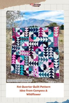 Fat Quarter Quilt Pattern Idea from Compass & Wildflower Nine Patch