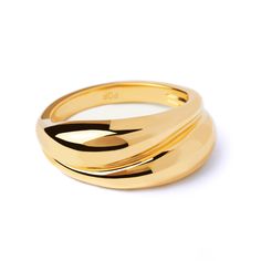 Attract attention when you wear this bold and luxe gold-plated bypass ring from PDPAOLA™ at Zales. Created in sterling silver with 18K gold plate Polished ribbons widen and narrow in a bypass design. This ring is available in select sizes only and cannot be resized after purchase. Bypass Ring, Insta Inspo, Stone Settings, How To Take Photos, Ring Designs, Fashion Rings, Sterling Silver Rings, 18k Gold, Jewelry Rings