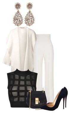 "Fashionstylebytracey" by fashionstlyebytracey ❤ liked on Polyvore featuring DuÅ¡an, Yves Saint Laurent, Christian Louboutin, Oscar de la Renta and ChloÃ© Elegantes Business Outfit, Elegantes Outfit Frau, Mode Chic, فستان سهرة