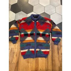 This Is Such A Dope Sweater Jacket! It’s Very Oversized! I’m So Tempted To Keep This Beauty!! So Buy It Quick Before I Do! 75% Acrylic, Lined Jacket Aztec, Navajo, Southwestern Pattern **>>Please Be Aware, All My Items Are Crossposted! If You Love It, Grab It!! :) <<** *All Items Come From A Smoke Free/Pet Free Home! Check Out My Other Items! Navajo Sweater Pattern, Dope Sweaters, Navajo Pattern, Southwestern Patterns, Line Jackets, Cardigan Jacket, Sweater Jacket, Knit Cardigan, Red And Blue