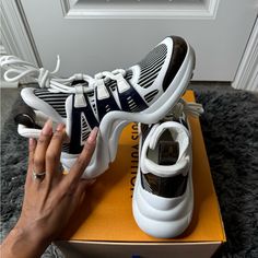 Size 38 Archlight Sneaker Worn Twice Maybe Like New Original Box & Dust Bags Louis Vuitton Archlight, Archlight Sneaker, Shoes Louis Vuitton, Louis Vuitton Shoes, Womens Shoes Sneakers, Original Box, Dust Bag, Shoes Sneakers, Color White