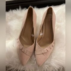 Light Pink Suede Like Material Heels Size 8.5w, Never Worn Pink Suede Heels, Pink Suede, Cute Fits, Suede Heels, A New Day, New Day, Shoes Women Heels, Light Pink, Shoes Heels