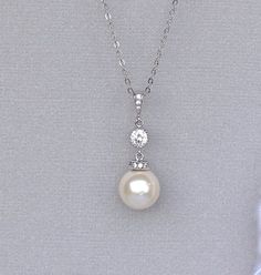 Ivory White Pearl Necklace, Pearl Bridal Necklace, Crystal & Pearl Pendant, SISSY Elegant Crystal Pearl Necklace With Pendant, Elegant Pendant Pearl Necklace For Wedding, Elegant Pearl Pendant Necklace For Wedding, Elegant Wedding Pearl Pendant Necklace, Classic Crystal Pearl Necklace For Wedding, Classic Bridal Necklace With Pearl Pendant For Wedding, Formal Crystal Pearl Necklace With Pendant, Classic Wedding Pearl Necklace, Formal Crystal Pearl Necklace With Pearl Charm