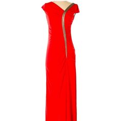 Nwt Mark Zunino Evening Dress Size 10 Ptp 17.5” Length 52” Front, 56” Back Open Front High/Low Lined Inside Elegant Super Cute Formal Sheath Maxi Dress Lined, Red Fitted Lined Maxi Dress, Fitted Lined Red Maxi Dress, Fitted Red Lined Maxi Dress, Red Sheath Maxi Dress For Formal Occasions, Elegant Red Lined Dress, Red Lined Maxi Dress For Evening, Mark Zunino, Formal Maxi Dress