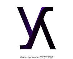 the letter k is made up of black and purple lines