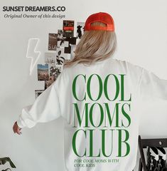 Join the Cool Moms Club with our Cool Moms Sweatshirt! It's the perfect gift for first-time moms and expecting moms who want to embrace motherhood with style. This cozy sweatshirt is not only a great present for mom but also a fashionable statement for those in the Cool Moms Club. Whether you're a first-time mom or a seasoned mama, this sweatshirt celebrates the journey of motherhood. Treat yourself or gift it to a fellow mom as a thoughtful and stylish way to show your love and support. Get rea Mom And Me Shirts, Cool Mom Shirt, Cool Moms Club, Bad Moms Club, Mama Tshirts, Gifts For Aunt, First Time Mom, Gifts For Uncle, Beste Mama