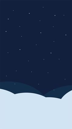 the night sky with stars and snow