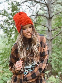 A classic everyday style for any outfit! All the warmth but no bulk. This beanie is a tighter fit, medium weight style. hand crocheted tighter stitch for extra warmth bright red 'Made in Minny' Faux Vegan Leather Tag in whiskey Medium weight, perfect for everyday 100% acrylic Spot clean if necessary, lay flat to dry Warm Slouchy Beanie For Fall, Slouchy Warm Beanie For Fall, Casual Slouchy Crochet Hat For Winter, Slouchy Beanie For Outdoor Fall Events, Slouchy Beanie For Outdoor Fall Activities, Fall Beanie For Everyday Use, Knit Hat For Everyday Fall Wear, Fall Everyday Beanie, Knit Everyday Hat For Fall