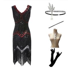 Hemline / Train:Midi; Season:All Seasons; Sleeve Length:Sleeveless; Look After Me:Washable; Gender:Women's; What's in the box:Neckwear,Gloves,Dress; Types:Christmas Party Dress,Plus Size,Flapper Dress,Outfits,Dress; Holiday:Masquerade; Style:Roaring 20s,1920s,Retro Vintage; Elasticity:Inelastic; Occasion:Festival,Party  Evening; Material:Terylene; Age Group:Adults'; Characters:The Great Gatsby; Pattern:Sequin; Design:Sequins; Special Size:Plus Size; Listing Date:02/28/2023; Clothing Waist:; Leng Dress Outfits Plus Size, Plus Size Christmas Party, Roaring Twenties Fashion, Plus Size Flapper Dress, Party Dress Midi, Dress Types, Sequin Costume, Gloves Dress, 2023 Clothing