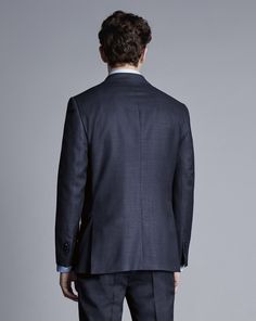 Italian Luxury Suit Jacket - Denim Blue | Men's Charles Tyrwhitt Italian Luxury Suit Jacket - Denim Blue Size 36R Wool Tailored Denim Notch Lapel Outerwear, Tailored Denim Outerwear With Notch Lapel, Fitted Denim Blue Outerwear With Notch Lapel, Notch Lapel Denim Blue Outerwear, Formal Tailored Denim Outerwear, Classic Blue Denim Blazer, Tailored Denim Outerwear For Formal Occasions, Slim Fit Blue Outerwear With Pockets, Classic Blue Denim Jacket With Notch Lapel