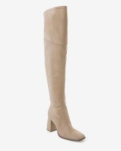 Timeless and chic, this Over-The-Knee Square-Toe Boot is the perfect choice to pair with any outfit, from now through next season. A versatile suede style, it features outside stitching, a tapered block heel, and a modern square toe. | Marc Fisher - Natural Neutral - Over the Knee Square Toe Boot - 9.5 Suede Style, Suede Fashion, Boston Proper, Modern Square, Holiday Dress, Marc Fisher, Winter Holiday, Boot Shop, Over The Knee