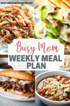 the busy mom weekly meal plan