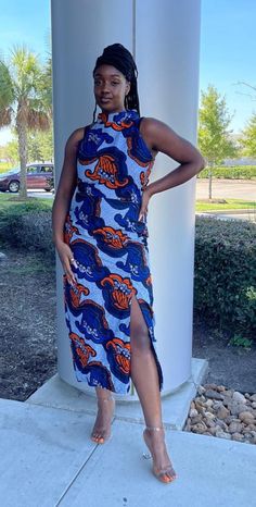 "African Ankara long fitted sleeveless Dress handmade women dress multi color kente print. Contact me for other sizes or if you want different body measurements. Made with100% cotton fabric. Check the measurement before purchasing. Please take your measurements before you order. Please don't assume that you know your measurements because every store has their own size guide. Let me know within 2 days after receiving the item that you want to return it. Cancel order within 12 hours after purchase Fitted Blue Ankara Maxi Dress, Fitted Printed Maxi Dress In Ankara Fabric, Fitted Sheath Maxi Dress With Side Slits, Fitted Ankara Fabric Dress, Fitted Blue Sleeveless Maxi Dress, Blue Ankara Fabric Maxi Dress, Fitted Multicolor Dress With Side Slits, Fitted Multicolor Maxi Dress With Side Slits, Fitted Sleeveless Printed Maxi Dress