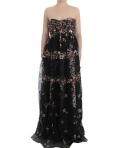 ad eBay - Dolce & Gabbana  Floral Print Strapless Maxi Dress  -  Dresses  - Black -Size 42 - Buy Now, click the link (eBay)