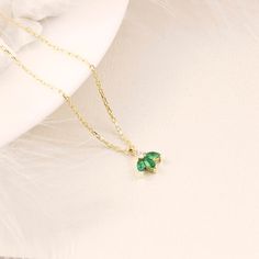 Your Green Gemstone Botanical Pendant is stylish, dainty and pretty ideal for everyday use. Details of solid gold handmade Dainty Floral Charm are very eye-catching. It is a great gift for your loved ones. This jewelry will be an indispensable piece of yours. This meaningful May Birthstone Necklace with high quality handwork will be a legacy you can leave to your family its.  *  Minimal Emerald Marquise Necklace Details * Material / Gold Kt : This elegant necklace is made of 14k and 18k Solid Go Delicate Green Necklace With May Birthstone, Delicate Green May Birthstone Necklace, Green Charm Necklace With Delicate Chain, Green Necklaces With Clavicle Chain And Flower Pendant, Green Delicate Chain Charm Necklace, Dainty Green Gemstone Charm Necklace, Green Dainty Emerald Necklace For Jewelry Making, Dainty Green Emerald Necklace With Clavicle Chain, Green Gemstone Flower Pendant Necklaces