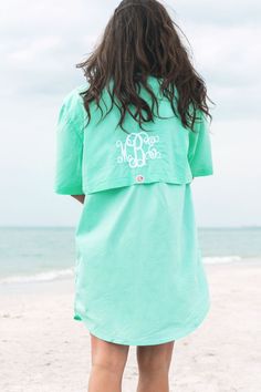 Women’s Monogrammed Fishing Shirts from Marleylilly aren’t just for fishing! These cute oversized shirts make awesome beach cover-ups and add a touch of whimsy to bridal parties, family reunion groups and team-building retreats. Cute Oversized Shirts, Monogram Fishing Shirt, Mint Coral, Oversized Shirts, Marley Lilly, Bridal Parties, Family Reunions, Beach Cover Ups, S Monogram