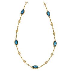 Favrile Glass Scarab Necklace by Louis Comfort Tiffany | See more rare vintage More Necklaces at https://www.1stdibs.com/jewelry/necklaces/more-necklaces Green Jewelry Aesthetic, Revival Design, The Gilded Age, Glass Creations, Crafting Jewelry, Louis Comfort Tiffany, 18k Gold Chain, Egyptian Revival, Gilded Age