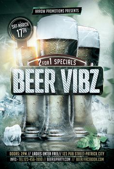 a flyer for a beer festival with two glasses of beer