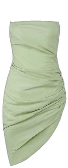 Fitted Draped Mini Dress For Spring, Spring Fitted Draped Mini Dress, Green Mini Dress With Ruched Bodice For Evening, Green Ruched Mini Dress For Evening, Cocktail Mini Dress With Draped Folds, Chic One Shoulder Ruched Mini Dress, Chic Green Draped Mini Dress, Chic Draped Mini Dress With Ruched Bodice, Summer One-shoulder Mini Dress With Ruched Bodice